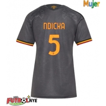 Camiseta AS Roma Evan Ndicka #5 Tercera Equipación para mujer 2026-27 manga corta